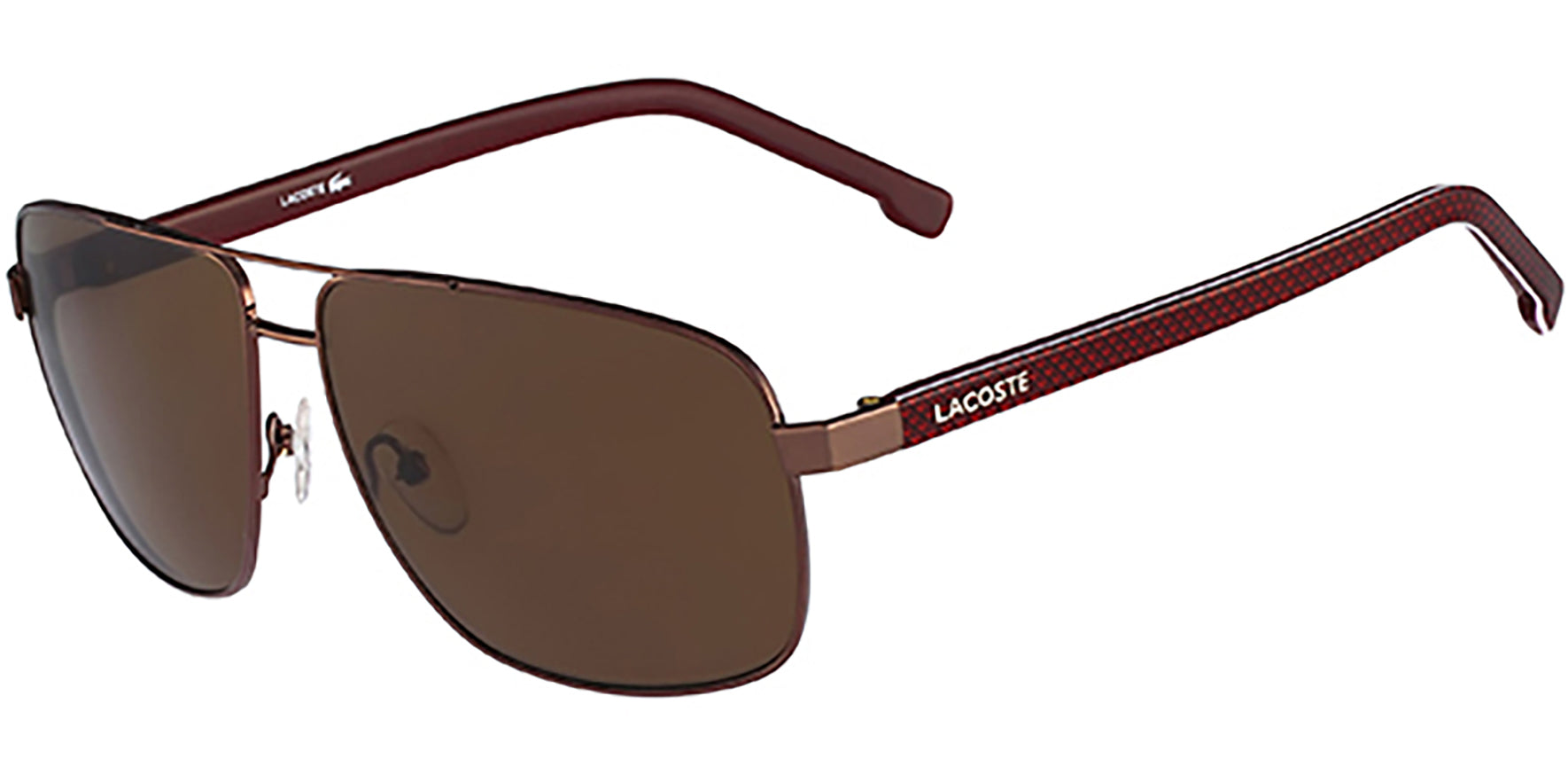 Lacoste Brown Navigator w/ Petite Pique Temples - Eyedictive