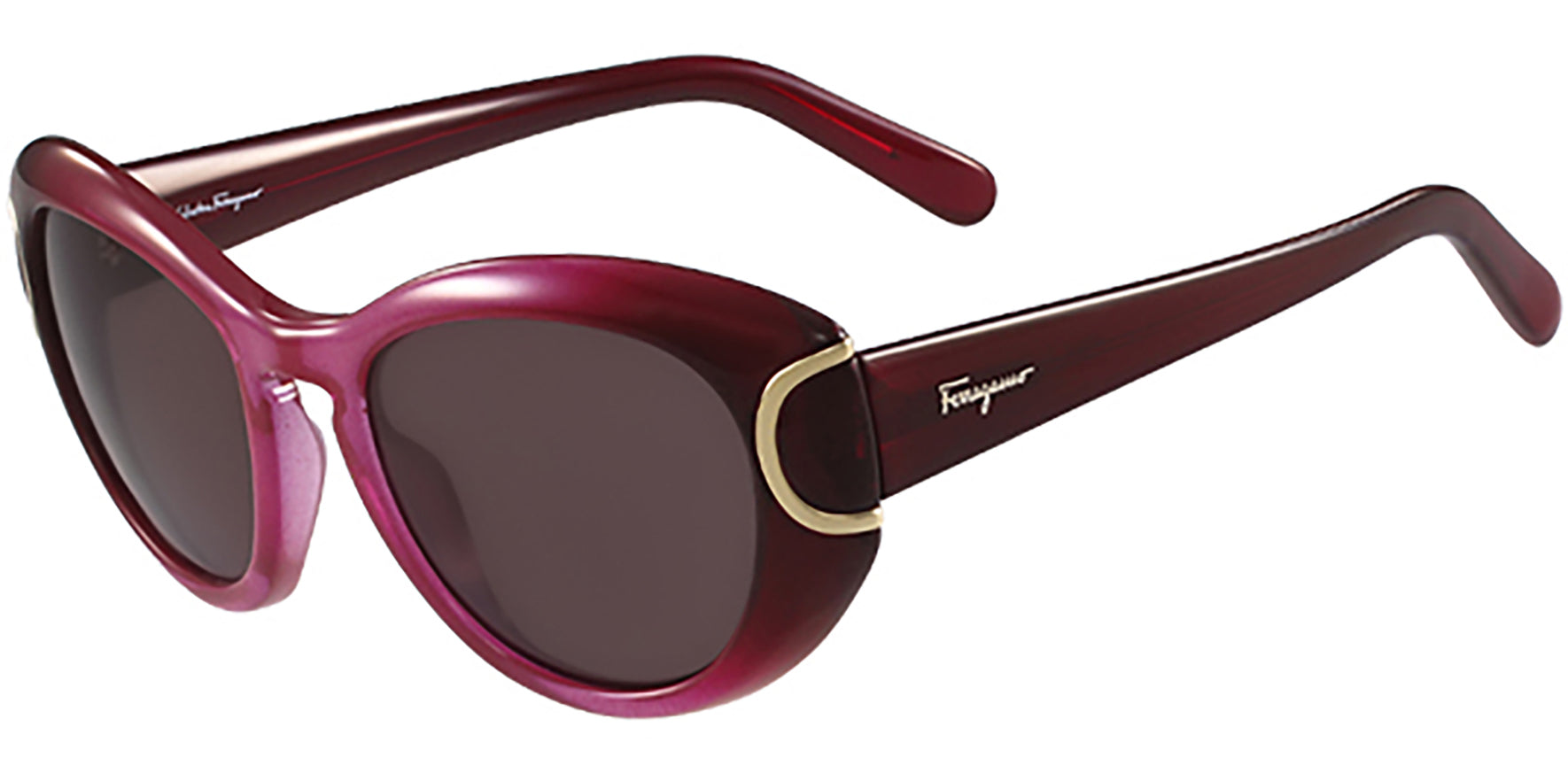 Salvatore Ferragamo Burgundy Gradient Cat-Eye - Eyedictive