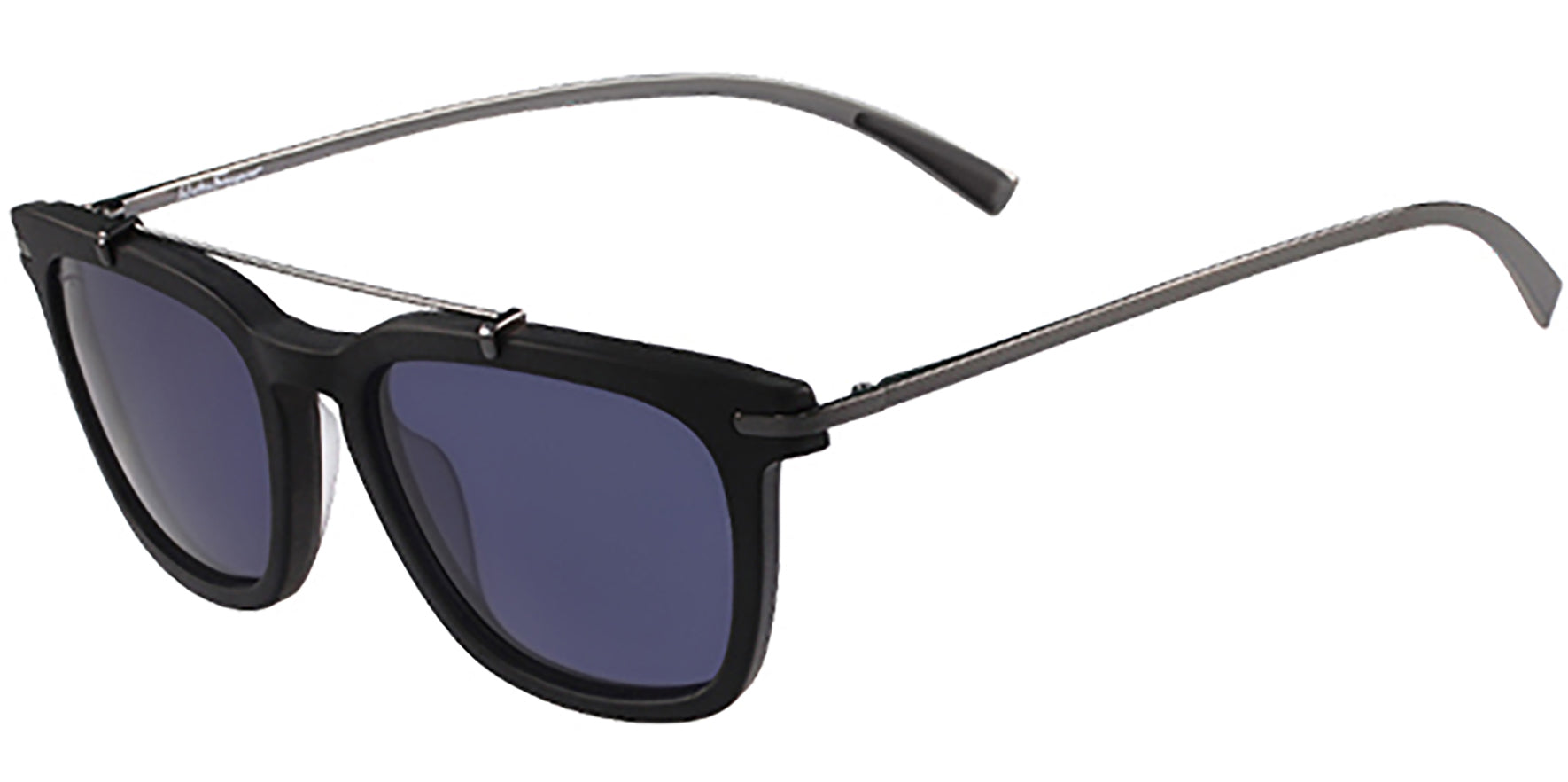 Salvatore Ferragamo Matte Black Vintage Pilot - Eyedictive