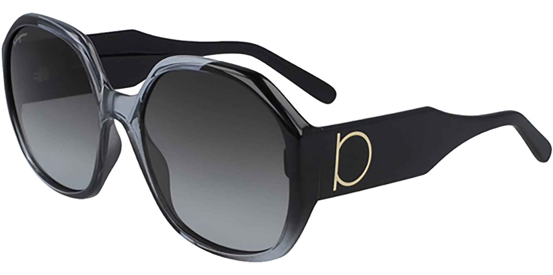 Salvatore Ferragamo Wide Temple Oversize Butterfly w/ Gradient Lens - Eyedictive