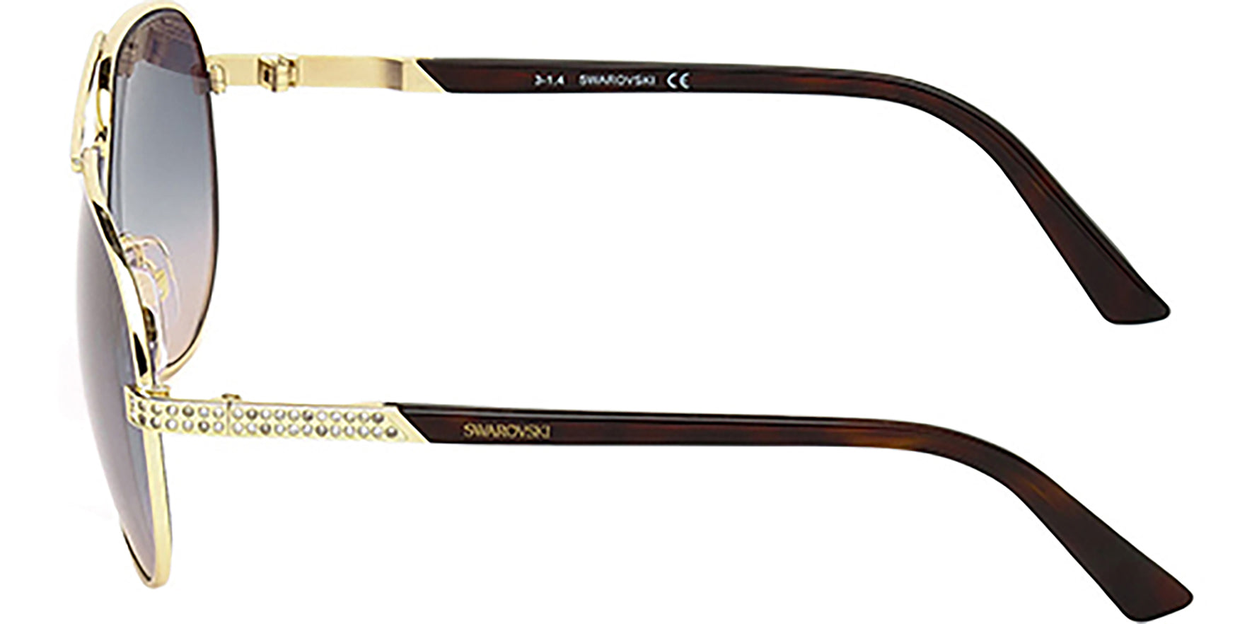 Swarovski Elis Gold Aviator w/ Gradient Lens - Eyedictive