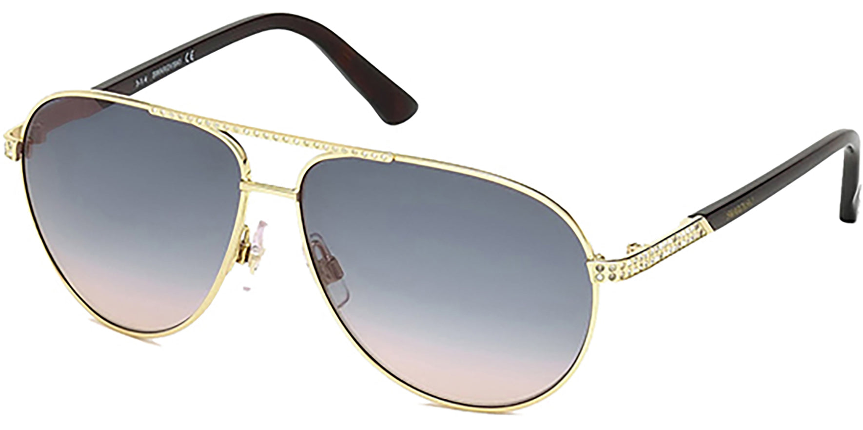 Swarovski Elis Gold Aviator w/ Gradient Lens - Eyedictive