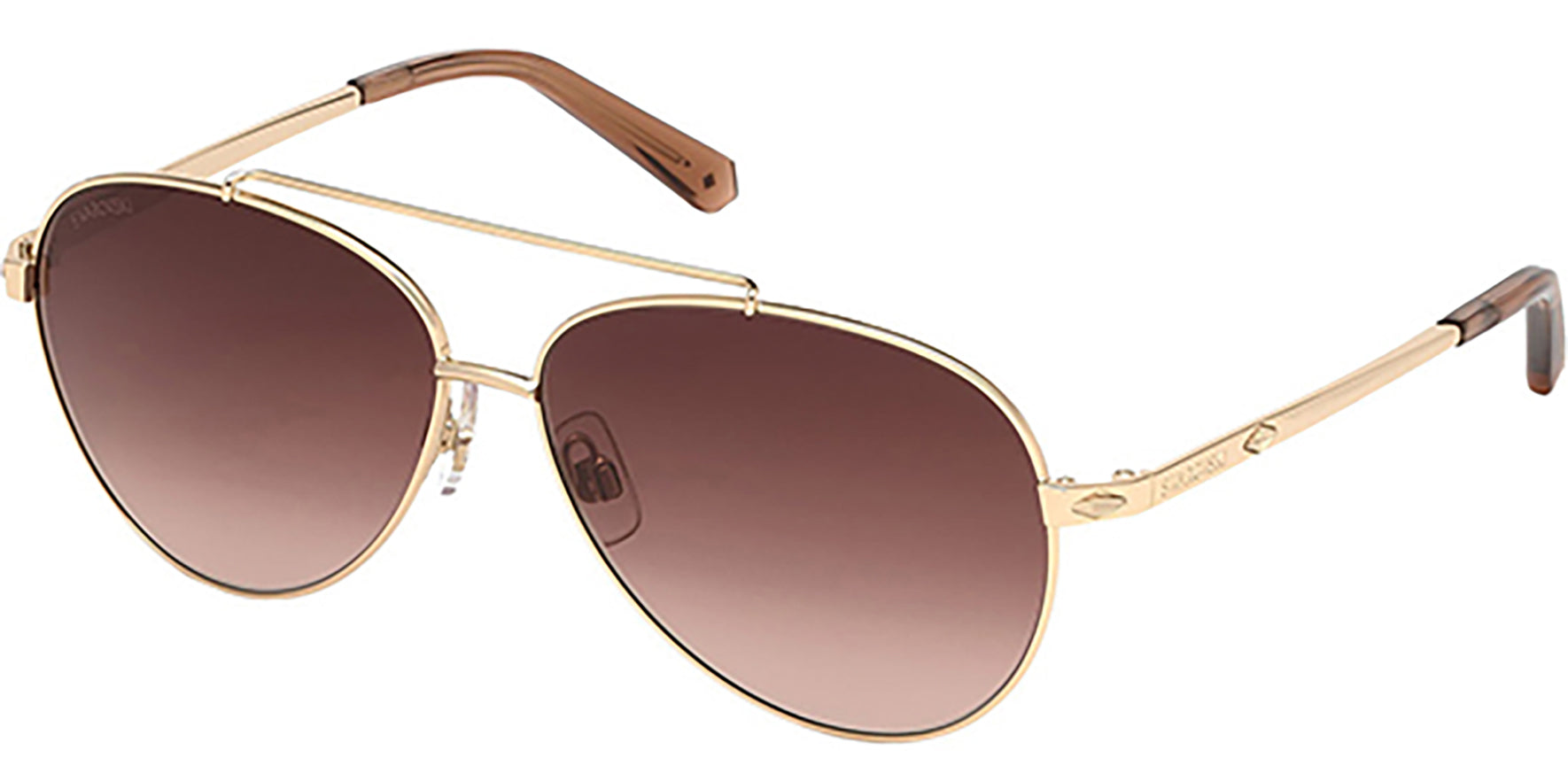 Swarovski Gold-Tone Aviator w/ Champagne Crystals - Eyedictive