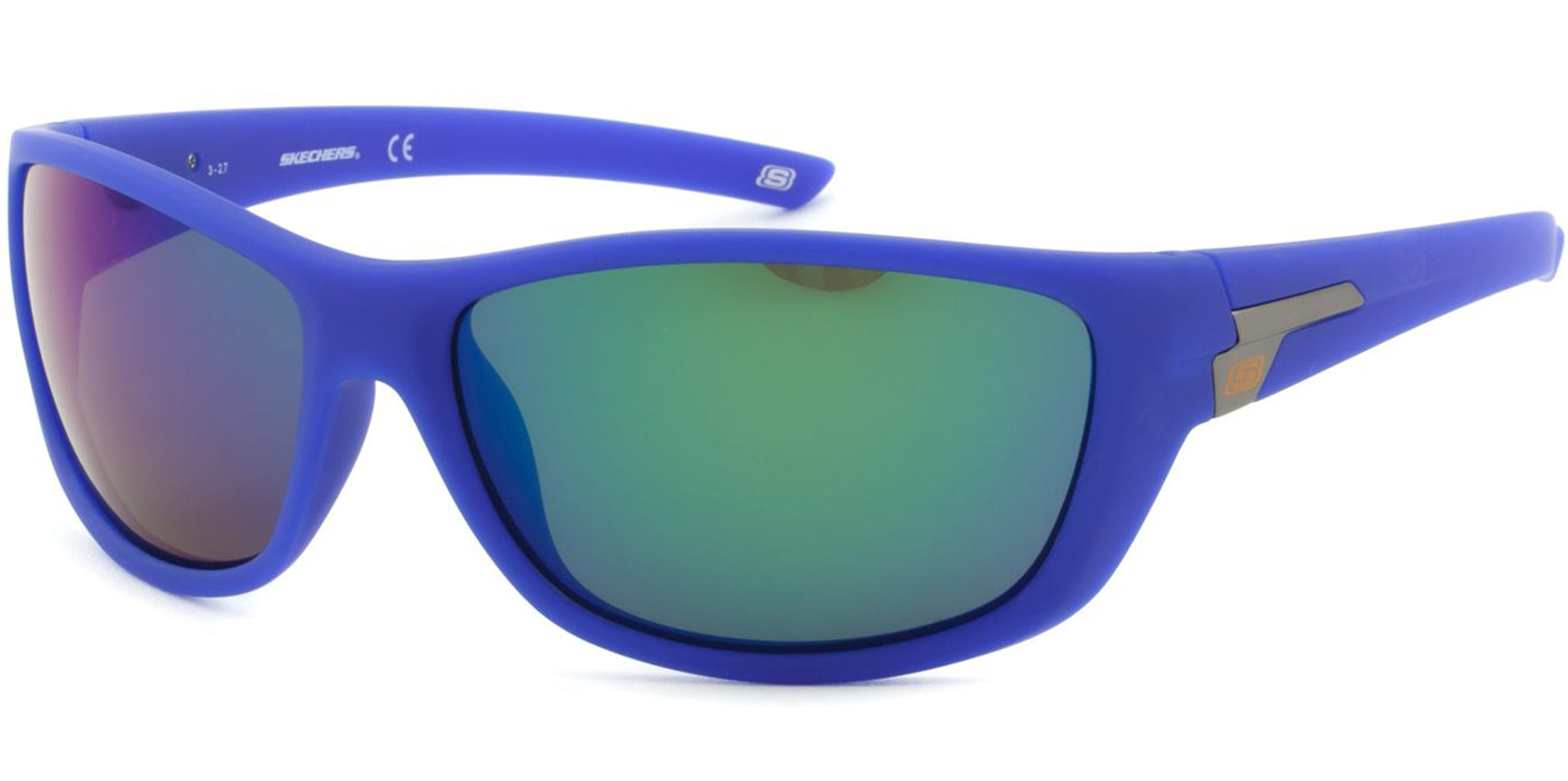 Skechers Polarized Blue Rubberized Sport Wrap - Eyedictive