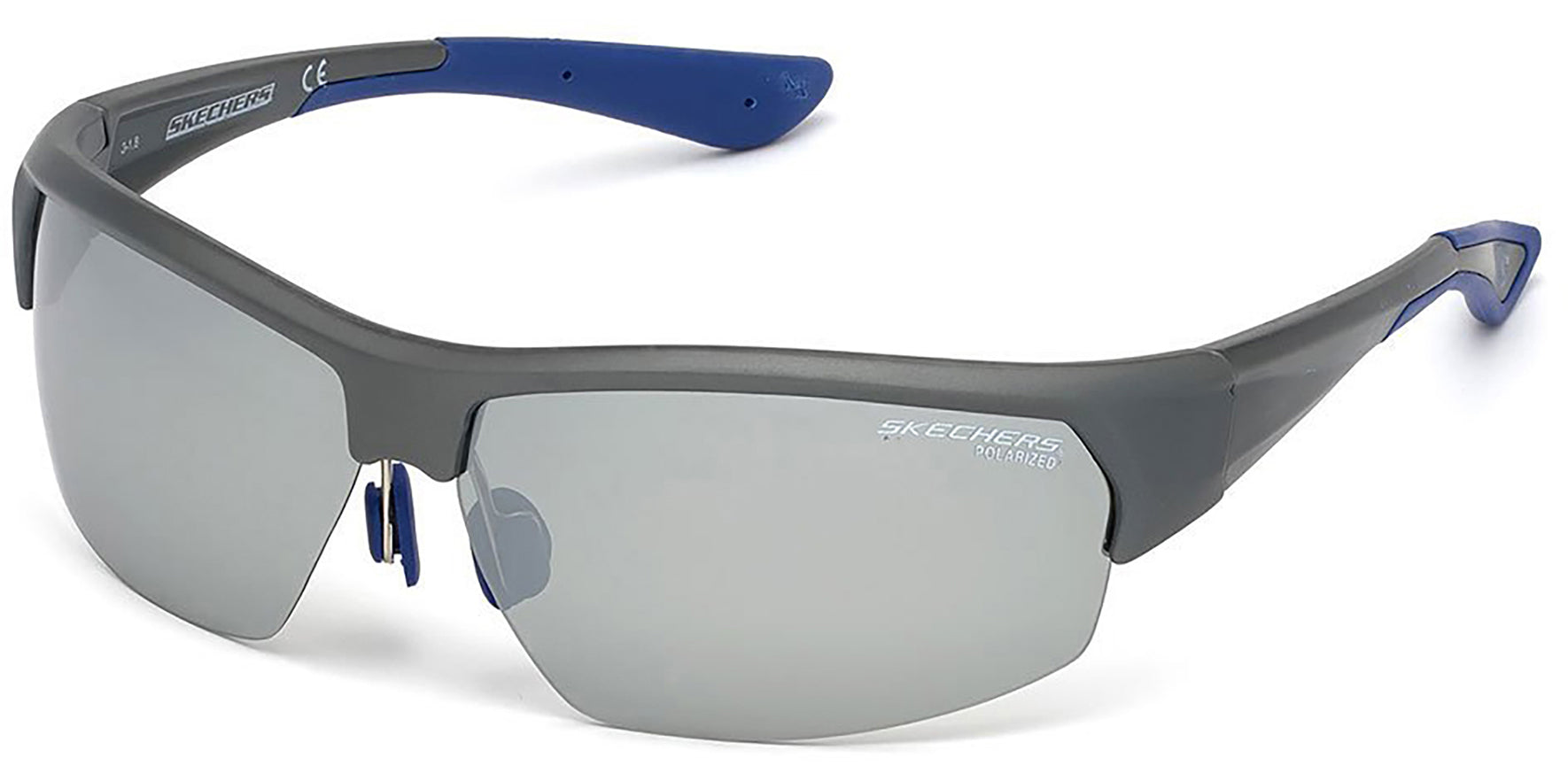 Skechers Polarized Graphite Semi-Rimless Sport Wrap - Eyedictive