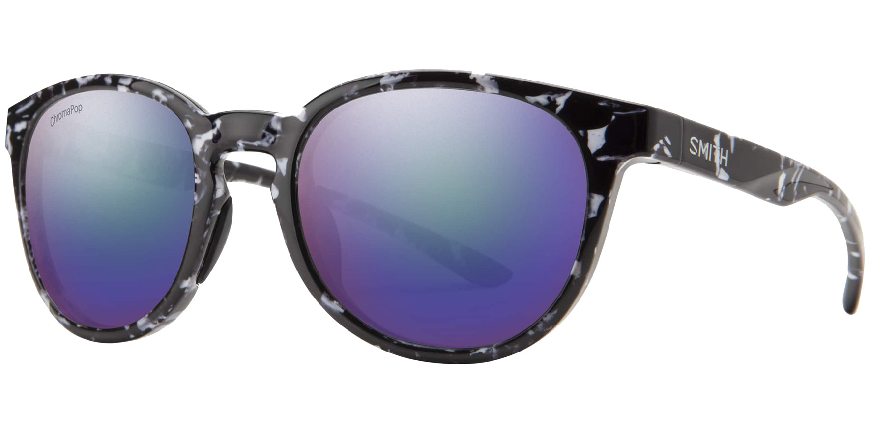 Smith Optics Eastbank Polarized ChromaPop Black Marble Round w/ Mirror Lens - Eyedictive