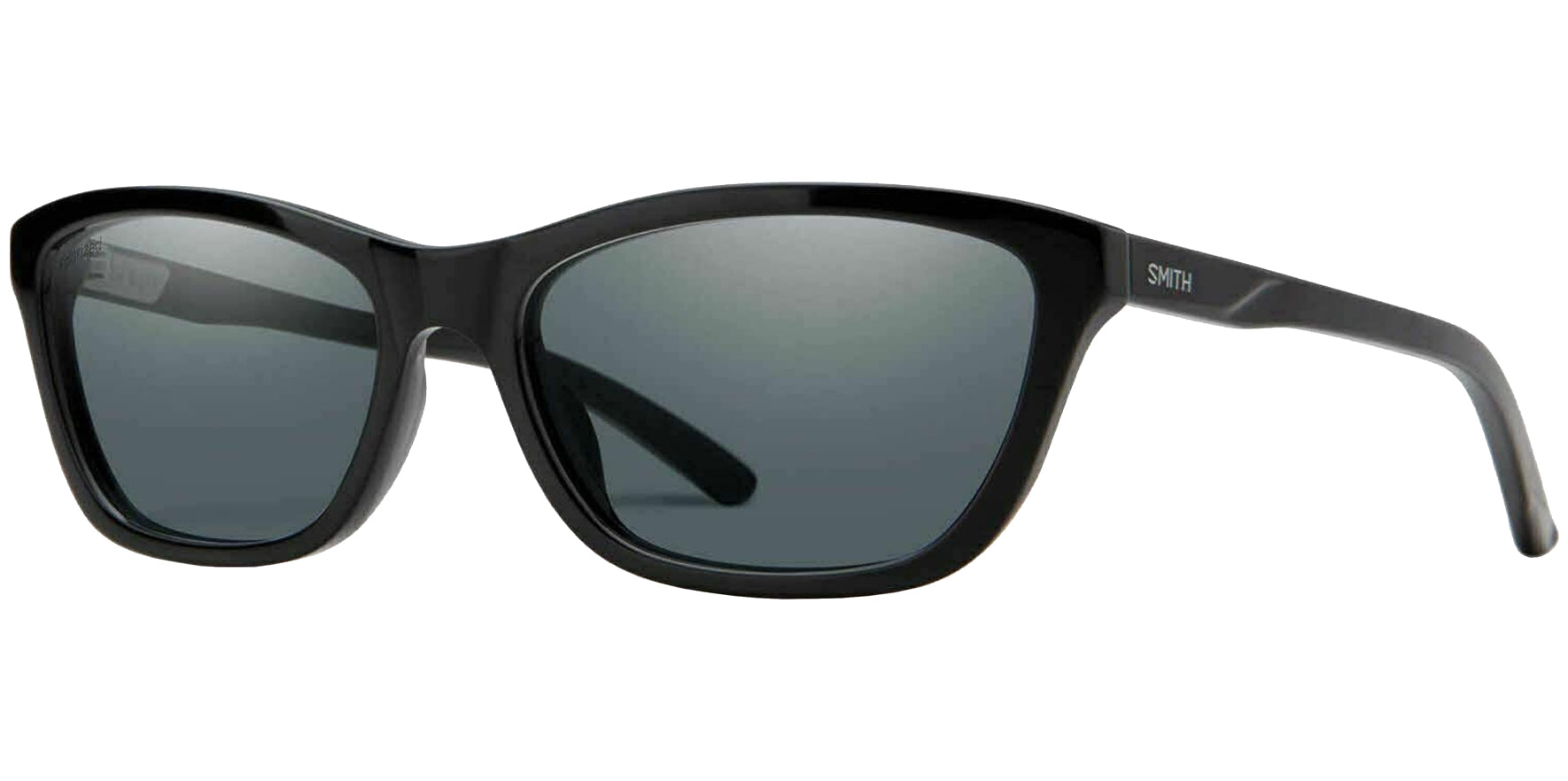 Smith Optics Getaway Polarized Black Rectangle Cat Eye