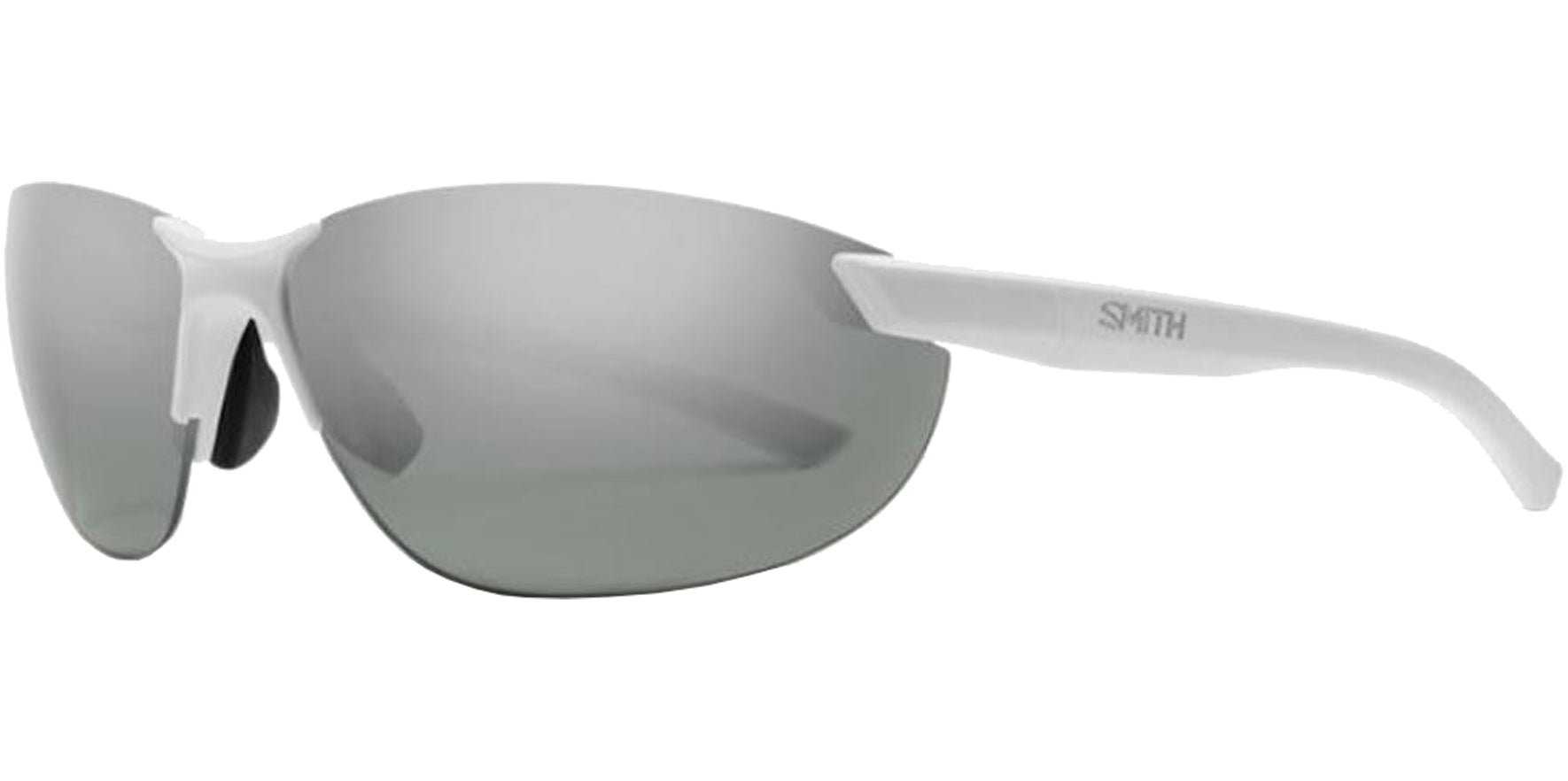 Smith Optics Parallel 2 Polarized Matte White Oval Rimless w/ Bonus Lens - Eyedictive