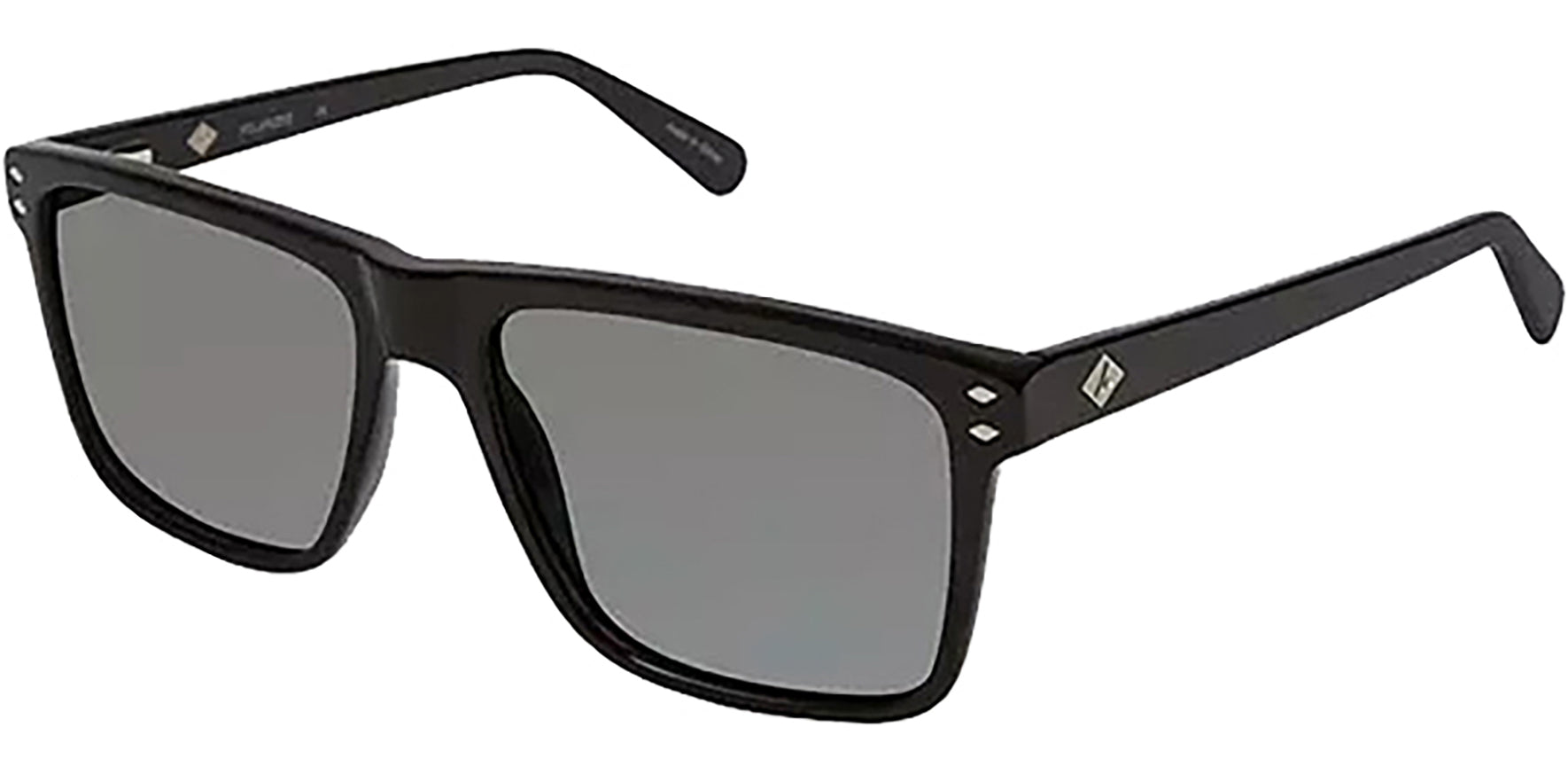 Sperry Highland Polarized Black Square w/ Grey Flash Lens - Eyedictive