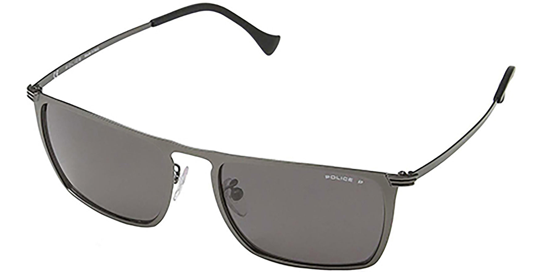 Police Rival 8 Polarized Satin Gunmetal Square - Eyedictive