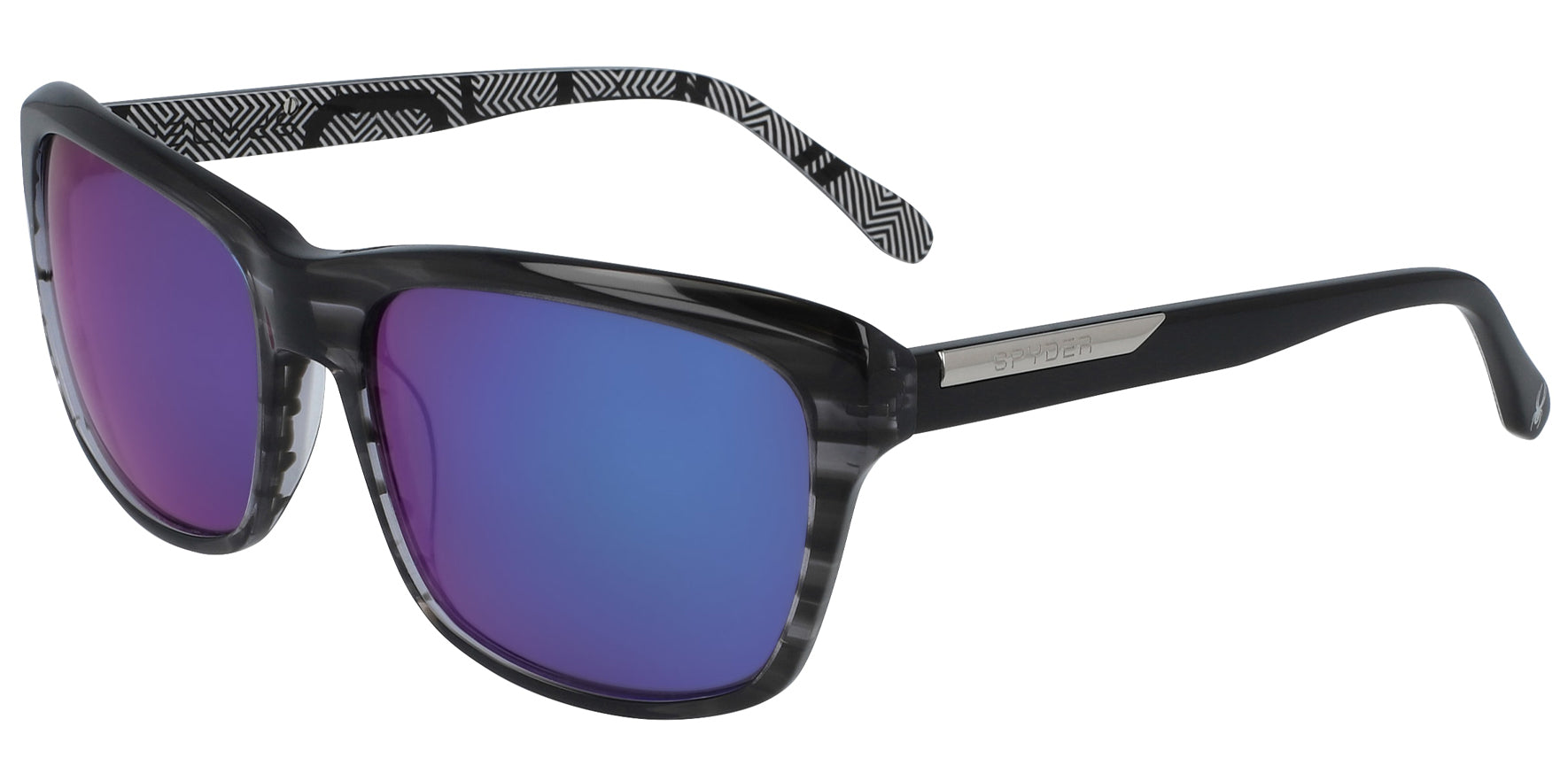 Spyder Classic Square w/ Patterned Inner Temples - Eyedictive