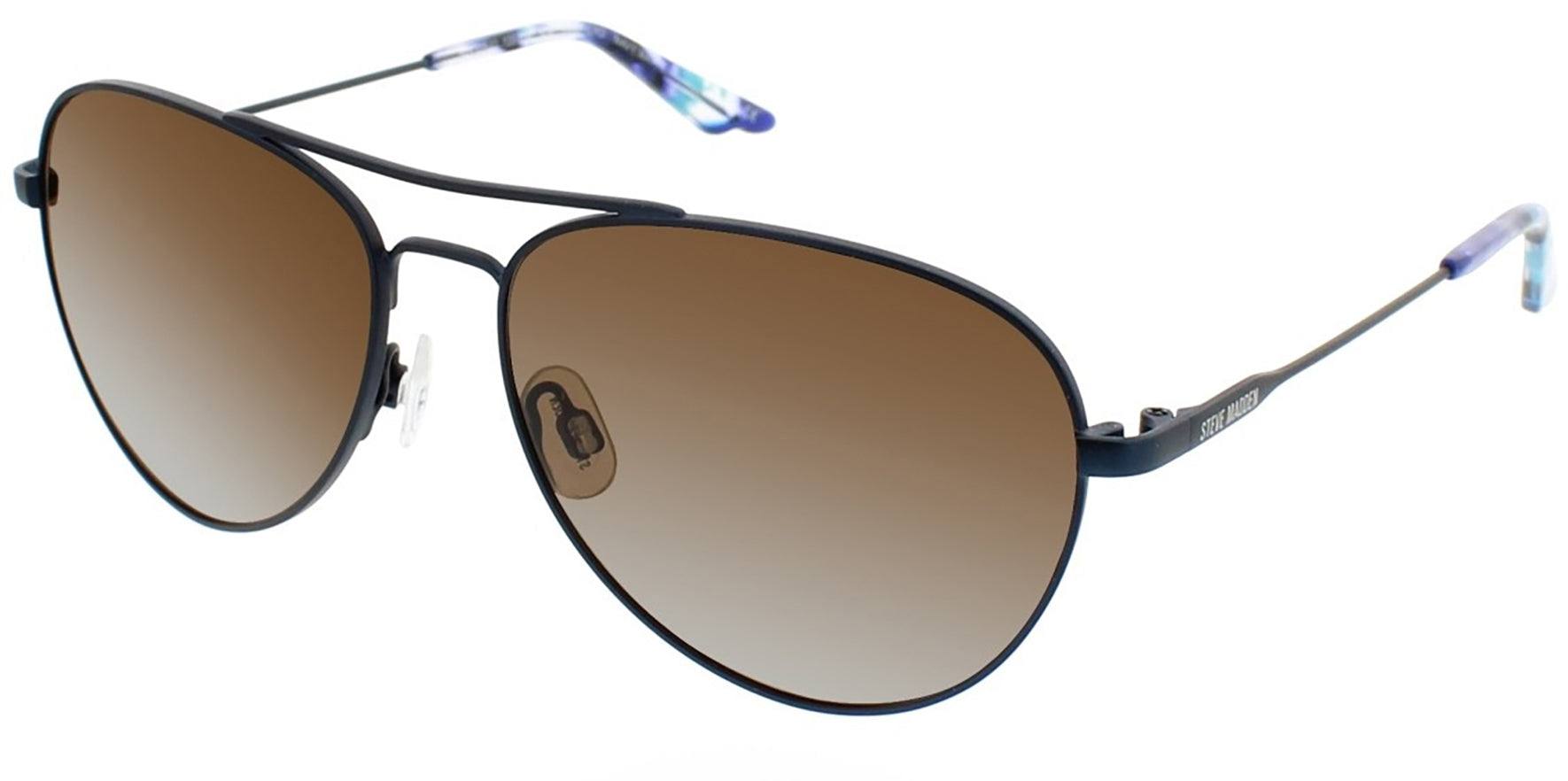 Steve Madden Pamperd Matte Navy Aviator - Eyedictive