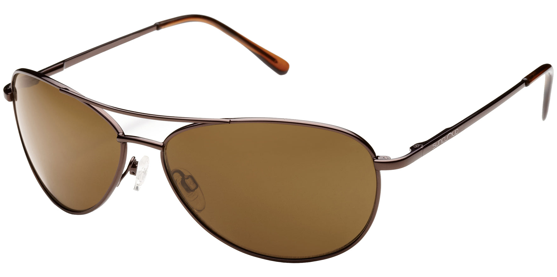 Suncloud Patrol Polarized Burnished Brown Aviator - Eyedictive