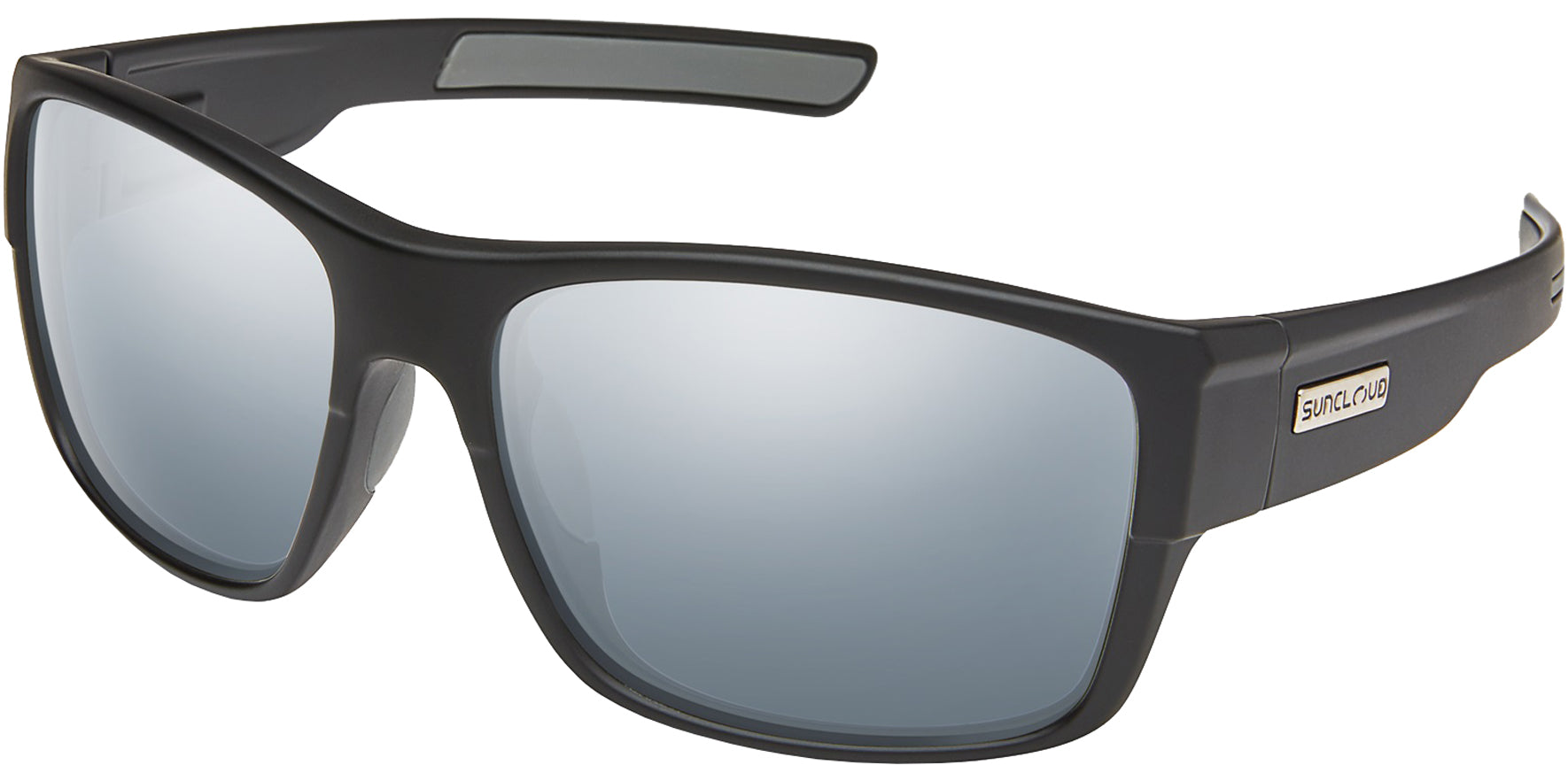 Suncloud Range Polarized Matte Black Squared Sport Wrap - Eyedictive