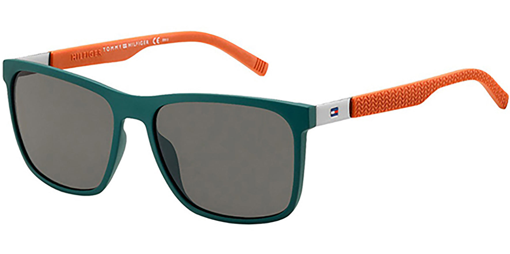 Tommy Hilfiger Green Orange Classic Square - Eyedictive