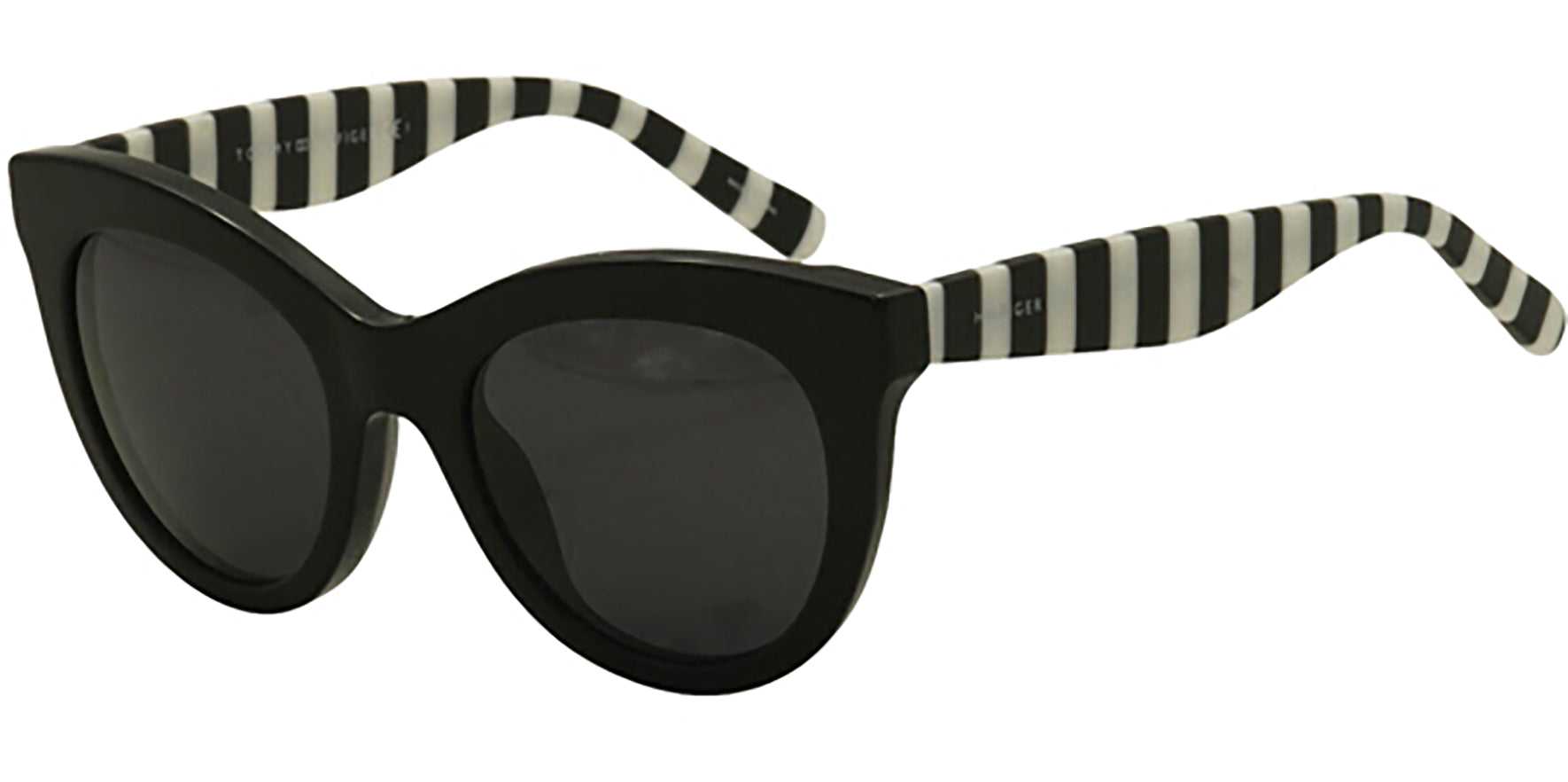 Tommy Hilfiger Black Cat Eye w/ Striped Temples - Eyedictive