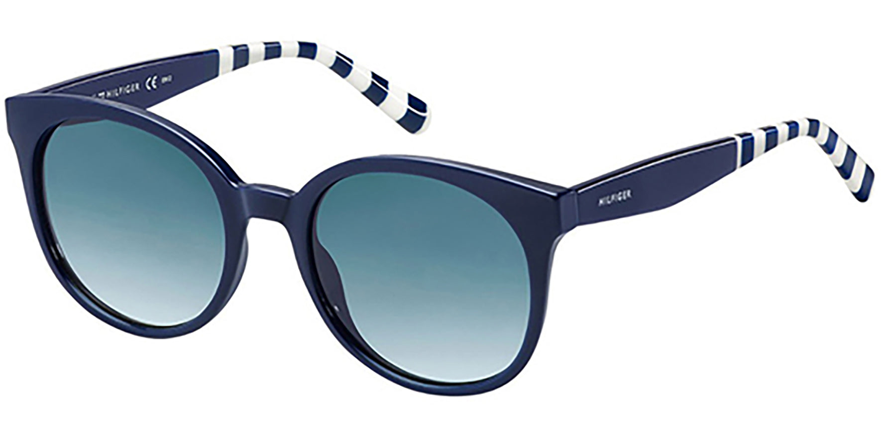 Tommy Hilfiger Blue Round Classic w/ Gradient Lens - Eyedictive