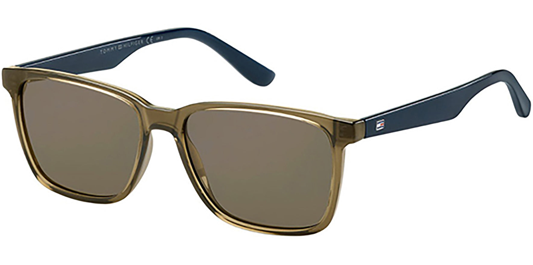 Tommy Hilfiger Olive And Navy Soft Square Classic - Eyedictive