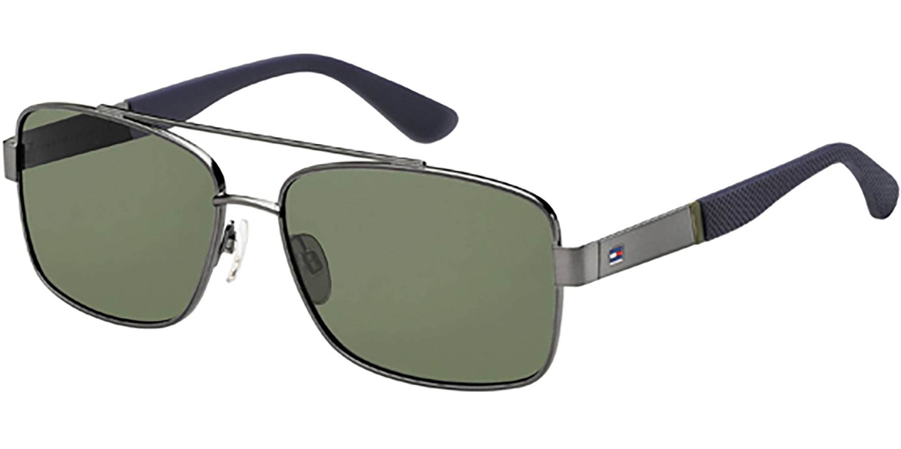 Tommy Hilfiger Metal Navigator w/Rubberized Temples - Eyedictive