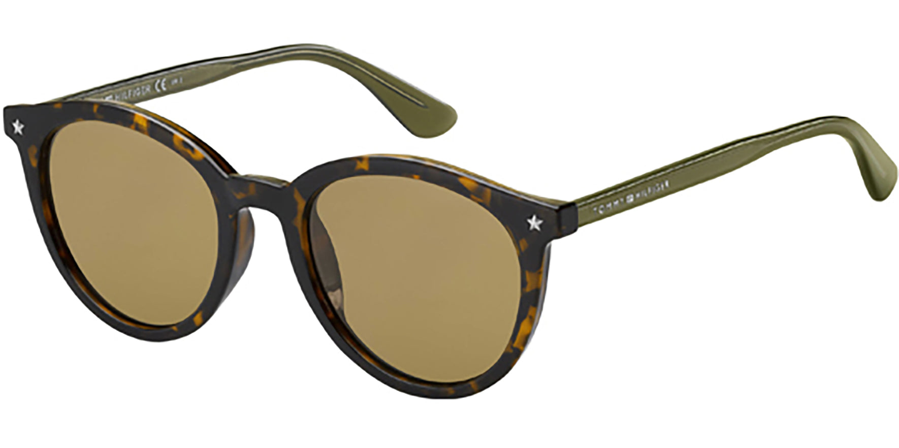 Tommy Hilfiger Dark Havana Vintage Style Round - Eyedictive