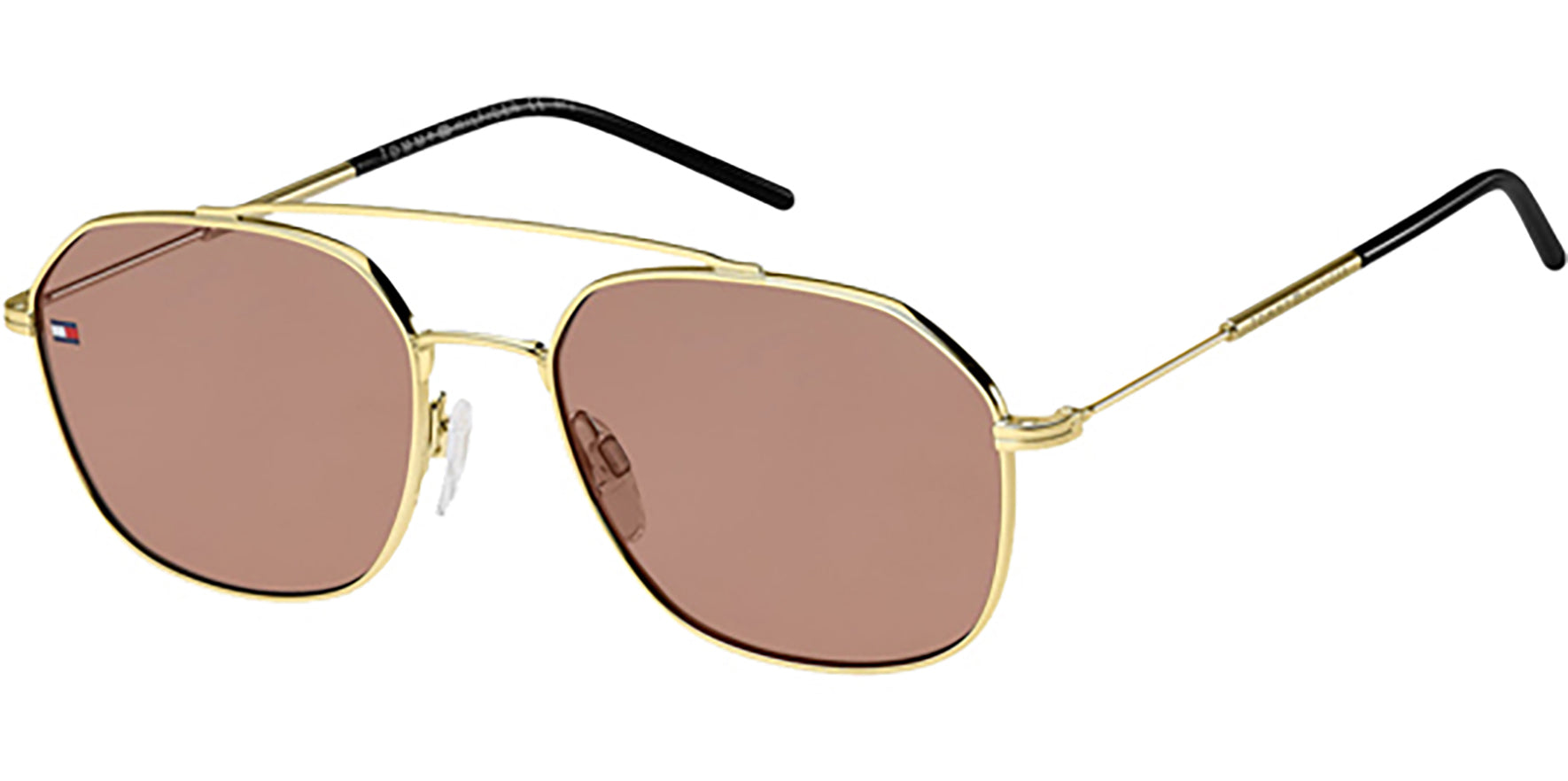 Tommy Hilfiger Gold-Tone Geometric Aviator - Eyedictive