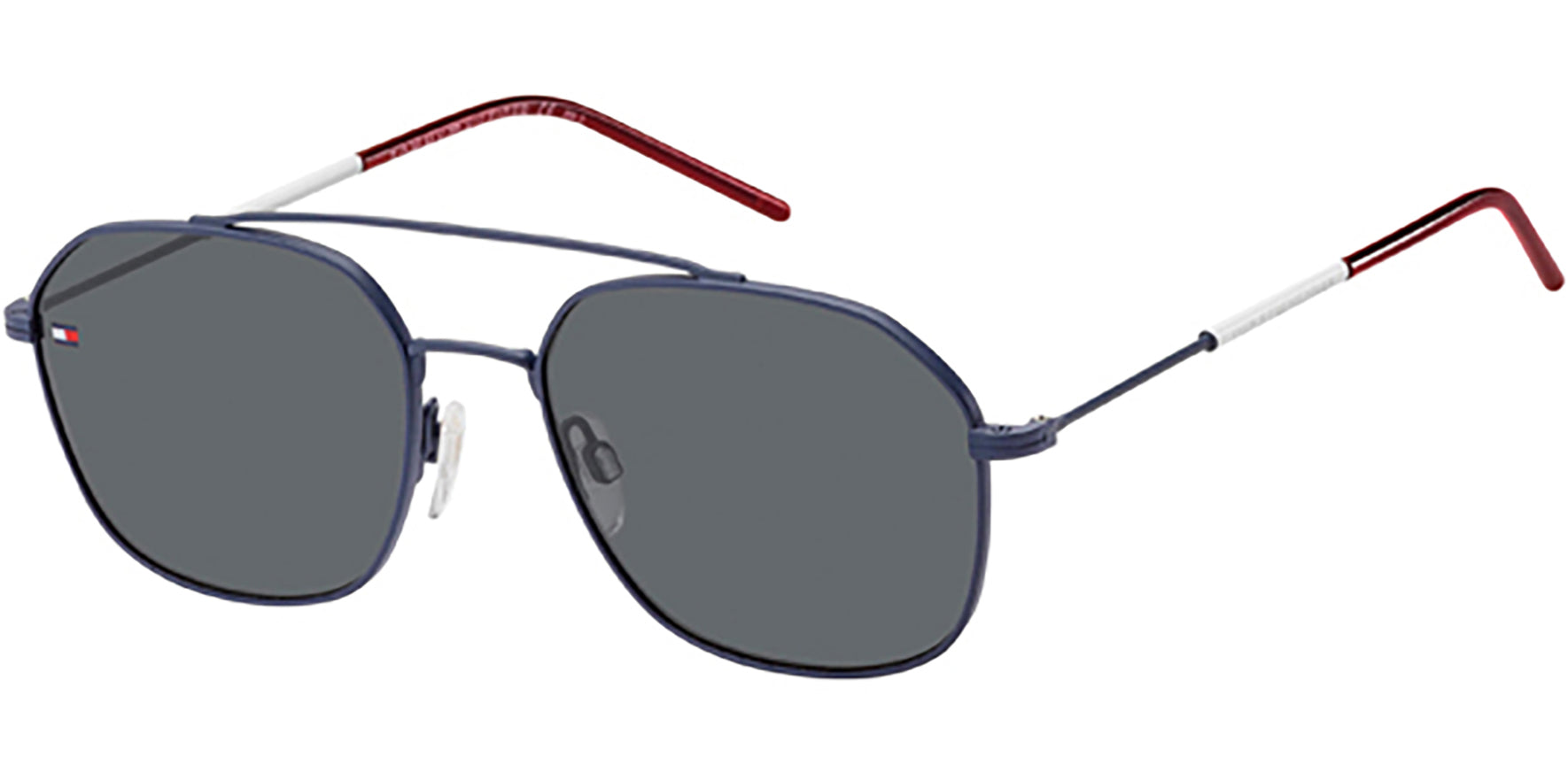 Tommy Hilfiger Matte Blue Geometric Navigator - Eyedictive