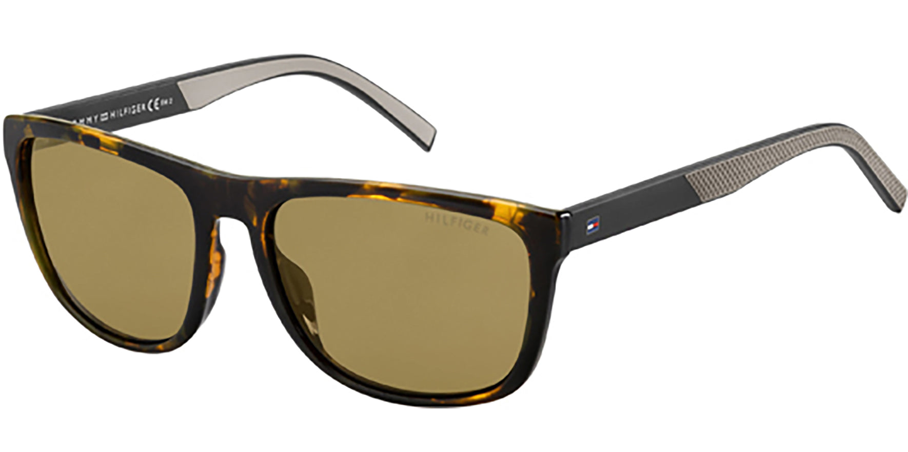 Tommy Hilfiger Dark Havana Square Sport - Eyedictive