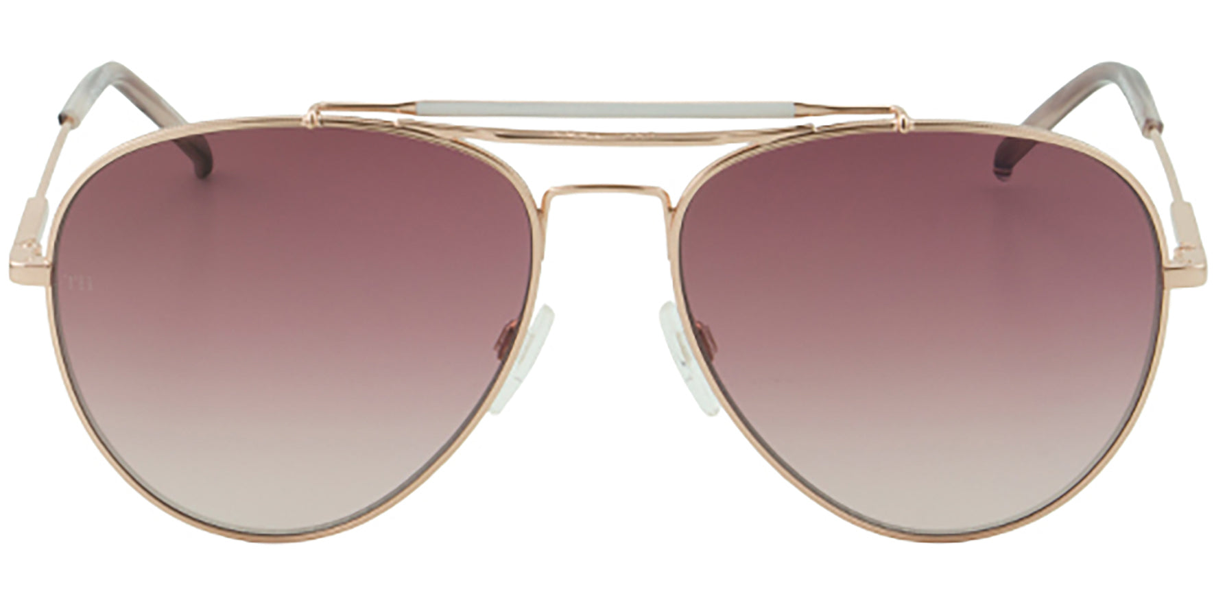 Tommy Hilfiger Gold/Copper-Tone Brow Bar Aviator - Eyedictive