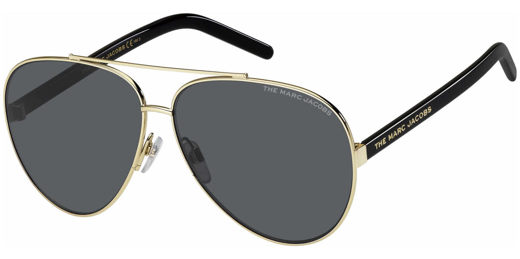 The Marc Jacobs Gold-Tone/Black Aviator - Eyedictive