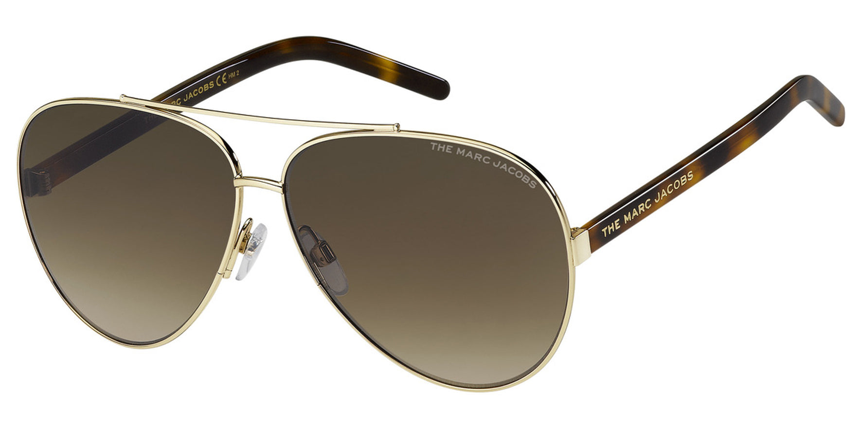 The Marc Jacobs Gold-Tone/Havana Aviator w/ Gradient Lens