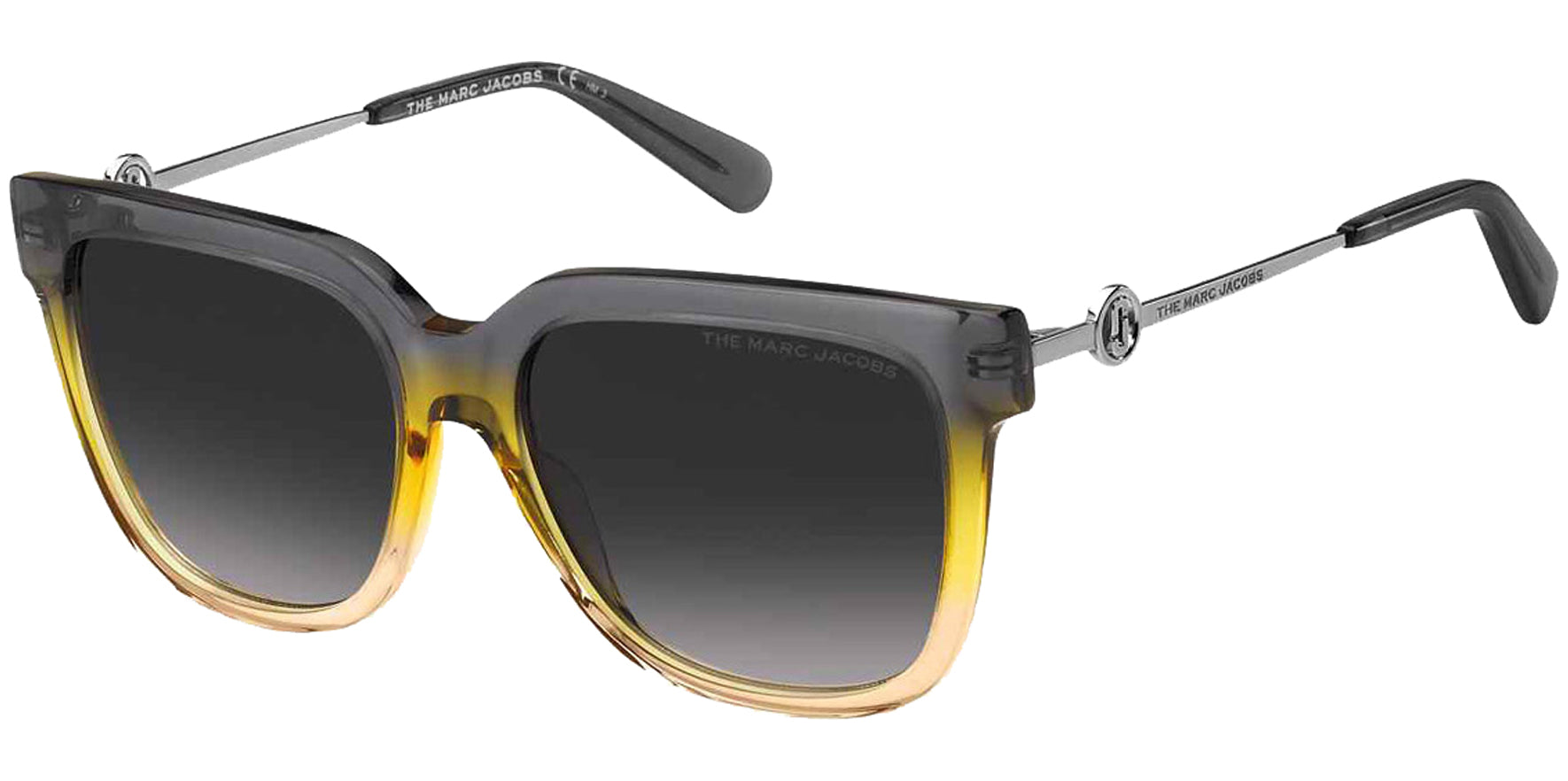 The Marc Jacobs Grey/Yellow Stylized Square - Eyedictive