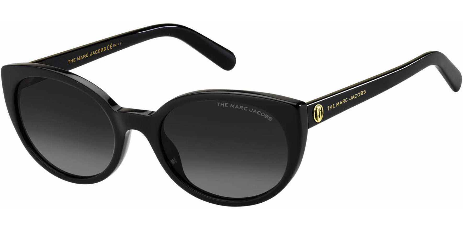 The Marc Jacobs Polarized Black Oval Cat-Eye - Eyedictive