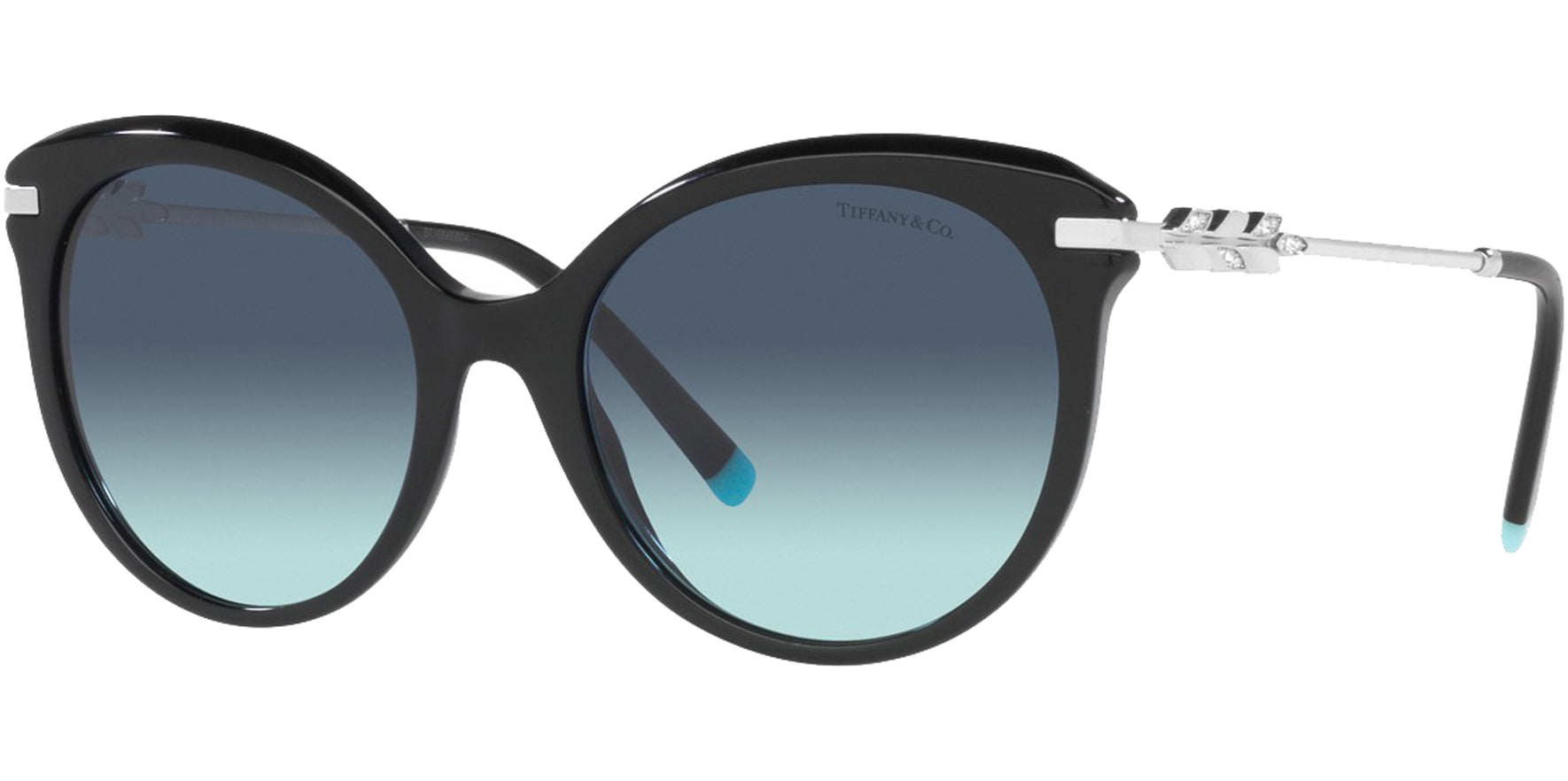 Tiffany &amp; Co. Black Round Cat Eye w/ Gradient Lens - Eyedictive