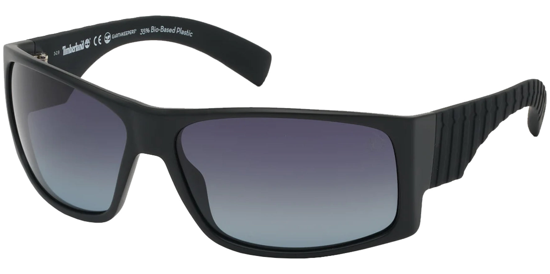 Timberland Earthkeepers Polarized Black Wrap w/ Gradient Lens - Eyedictive