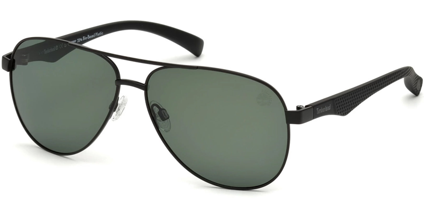 Timberland Earthkeepers Polarized Matte Black Aviator - Eyedictive