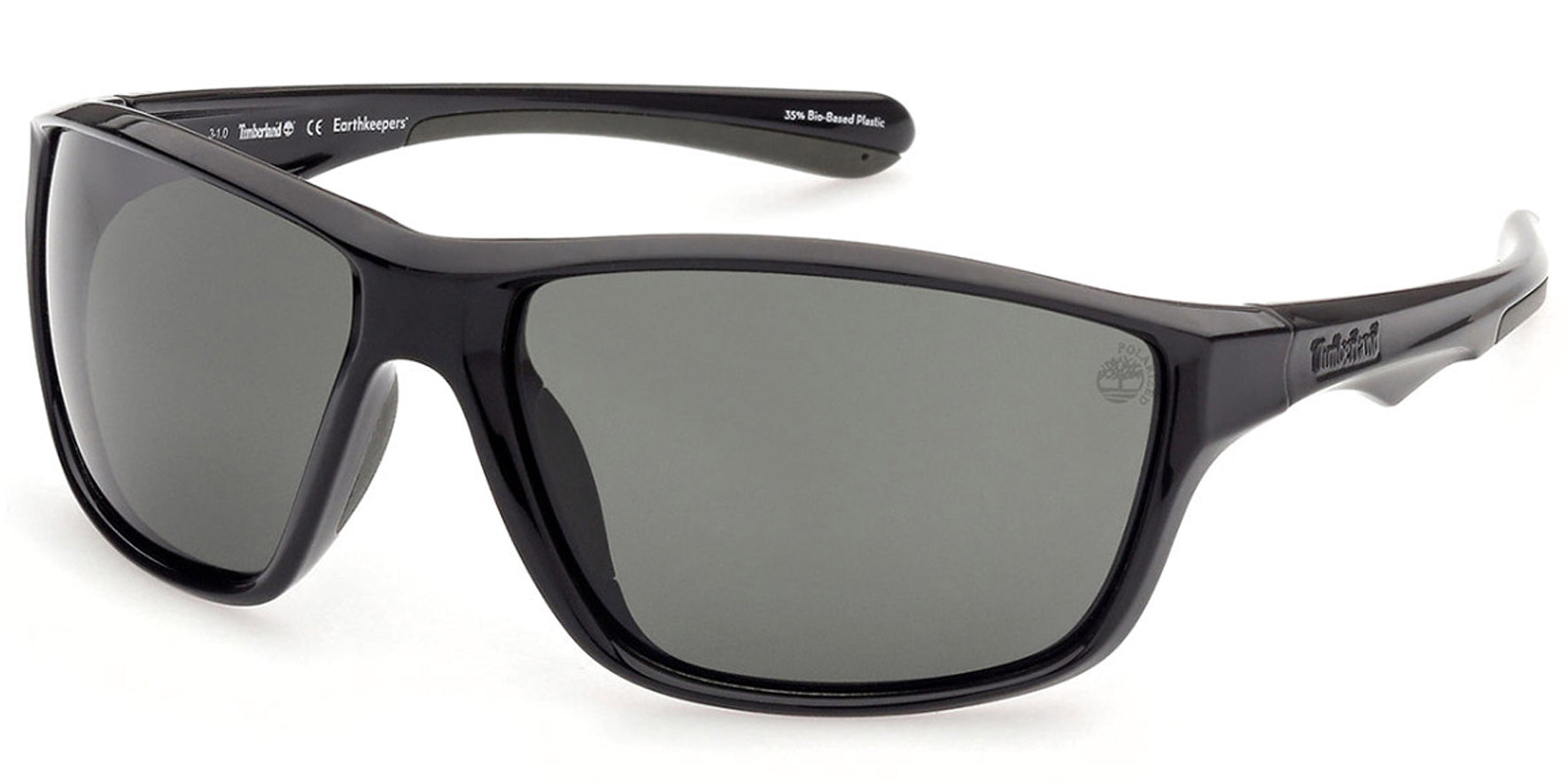 Timberland Earthkeepers Polarized Shiny Black Sport Wrap - Eyedictive