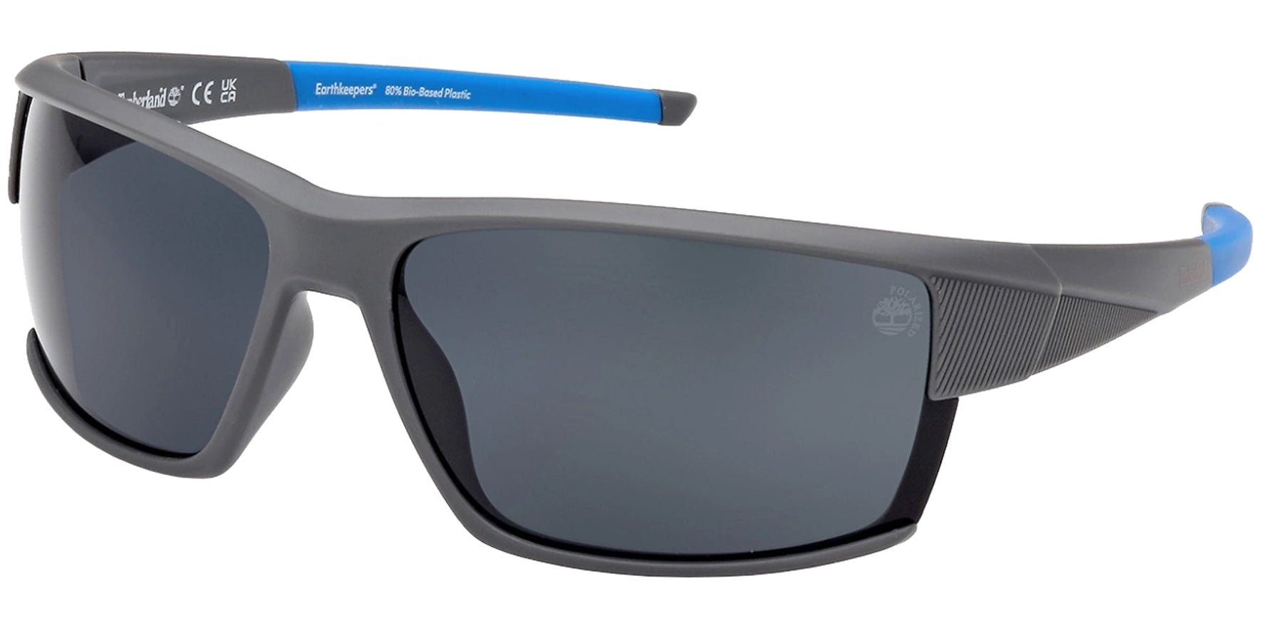 Timberland Polarized Grey Rectangle Sport Wrap - Eyedictive