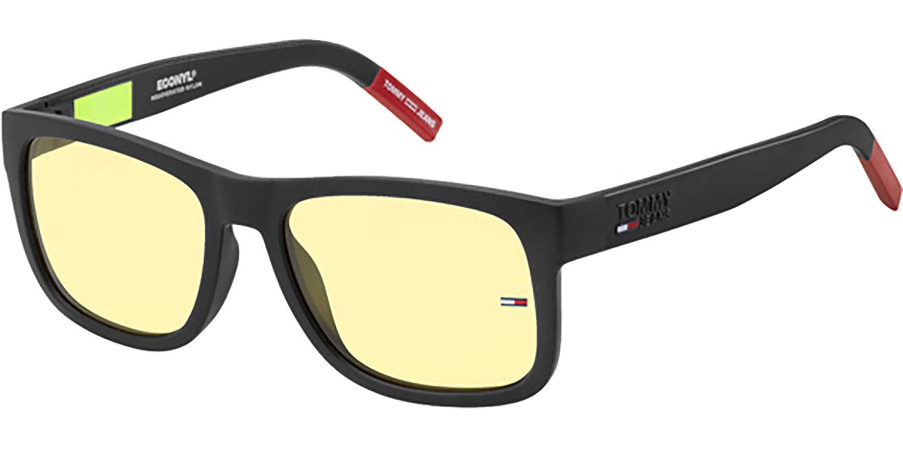 Tommy Hilfiger Econyl Matte Black Square Sport - Eyedictive