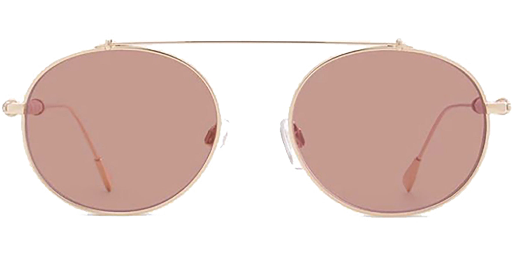 Tod's Gold-Tone Modern Pilot w/ Rose Gold Lens - Eyedictive