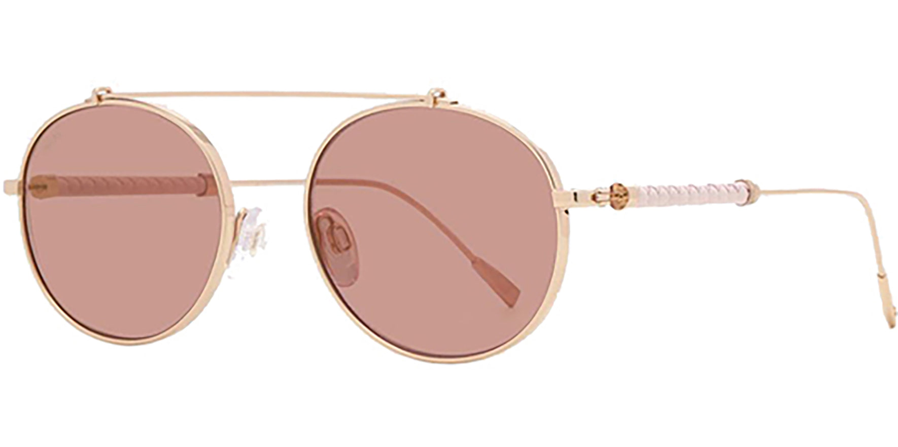 Tod's Gold-Tone Modern Pilot w/ Rose Gold Lens - Eyedictive