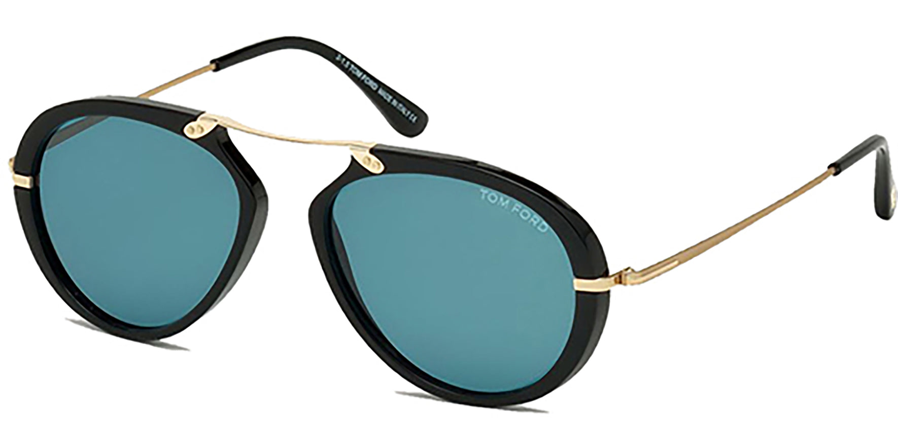 Tom Ford Aaron Vintage Aviator Black/Azure - Eyedictive