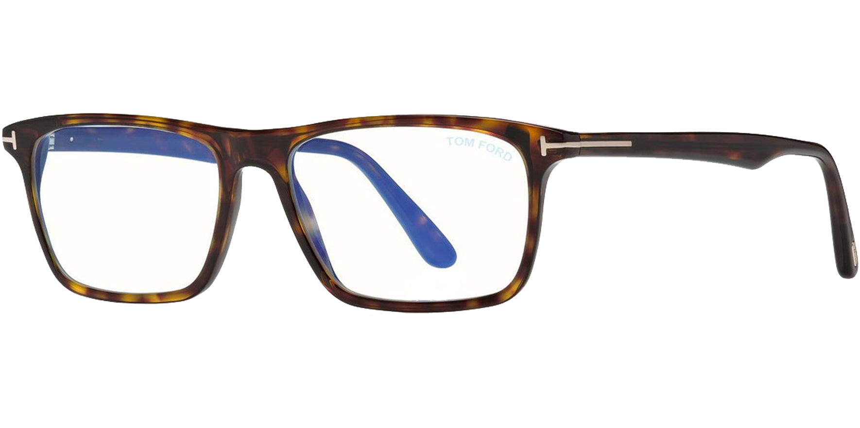 Tom Ford Alt Fit Blue Block Rectangle Eyeglass Frames - Eyedictive