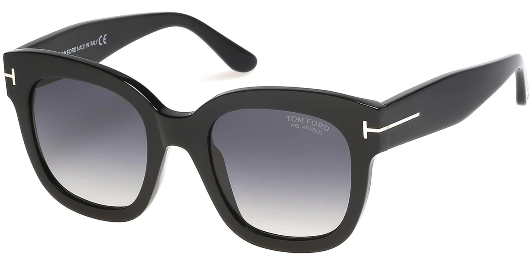 Tom Ford Beatrix Polarized Oversize Black Soft Square - Eyedictive