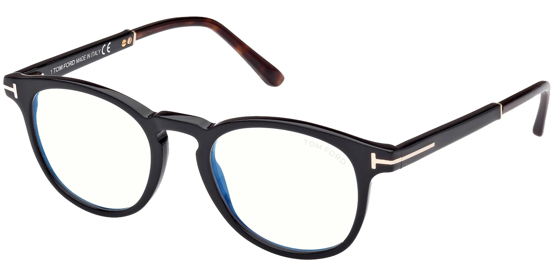 Tom Ford Black Blue Blocking Pantos Eyeglass Frames