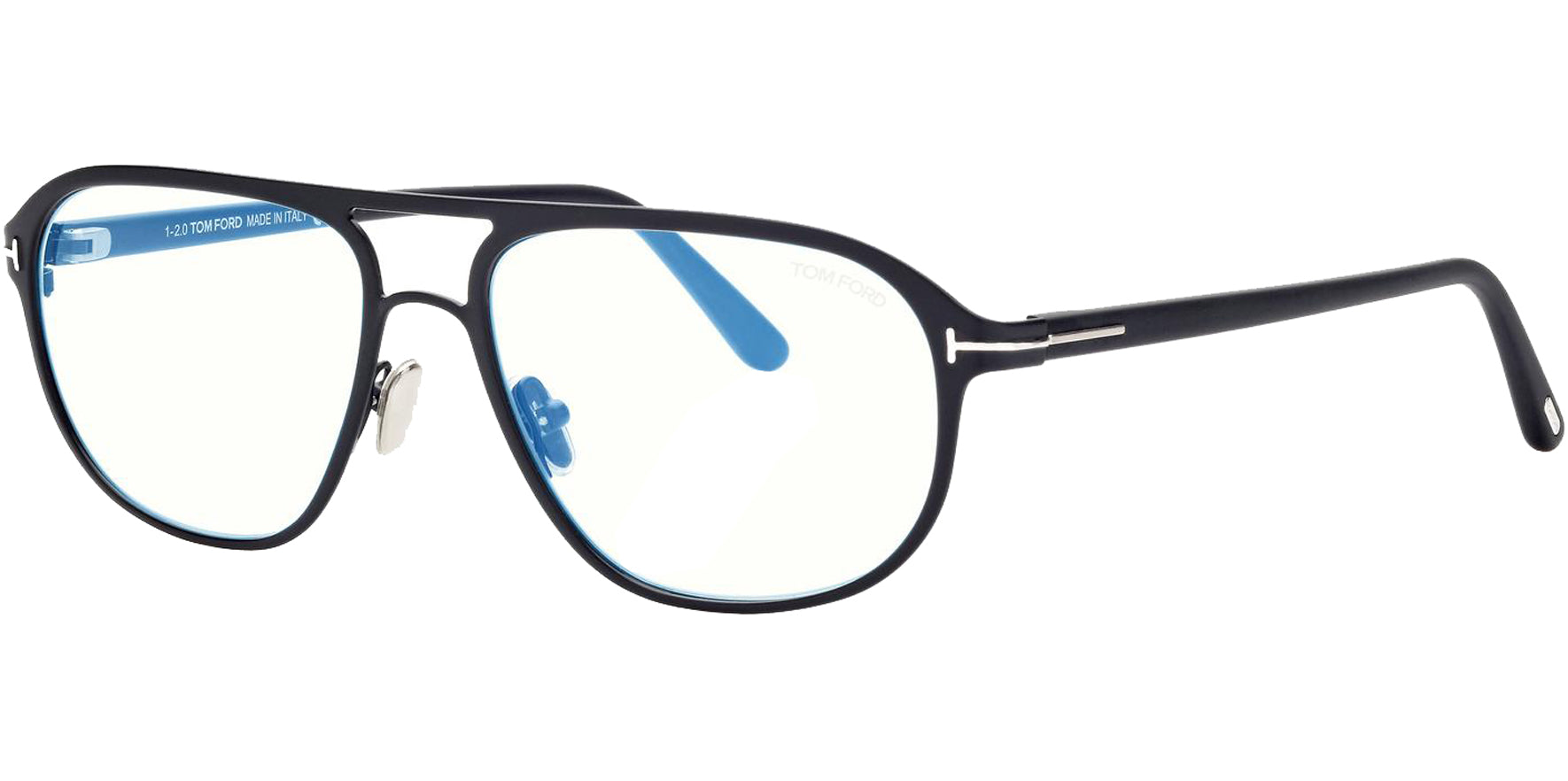 Tom Ford Black/Havana Blue Block Pilot Eyeglass Frames - Eyedictive