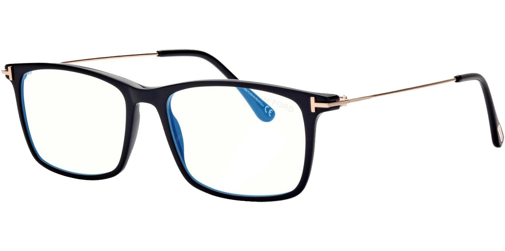 Tom Ford Blue Block Alt Fit Wire Temple Square Eyeglass Frames - Eyedictive