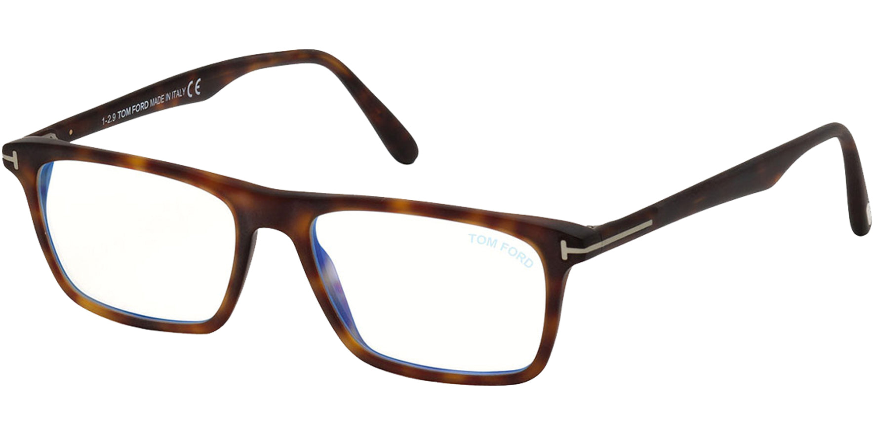 Tom Ford Blue Block Large Fit Classic Rectangle Eyeglass Frames - Eyedictive