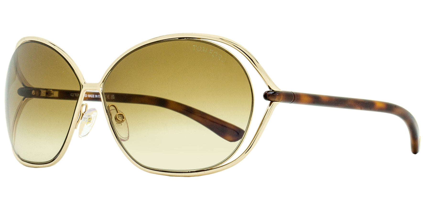 Tom Ford Carla Oval Cutaway w/ Gradient Lens - Eyedictive