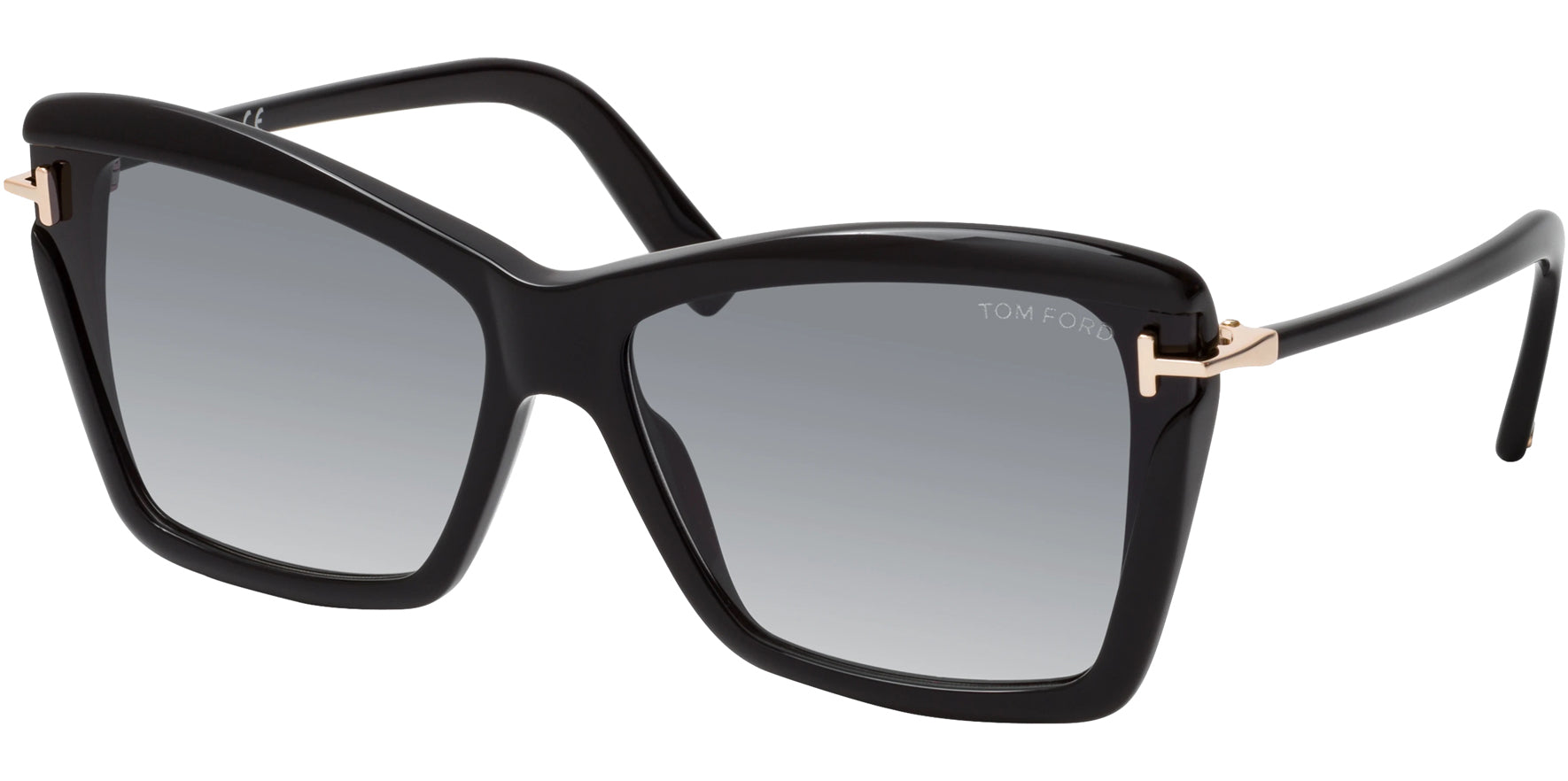 Tom Ford Leah Black Geometric Butterfly w/ Gradient Lens - Eyedictive