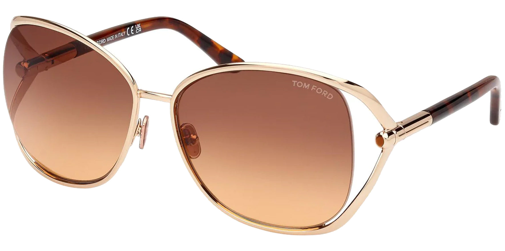 Tom Ford Marta Oversized Metal Butterfly